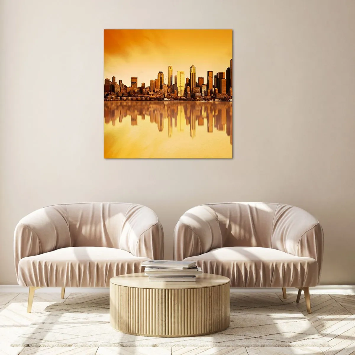 Billede på glas - Storbyens stilhed - 70x70 cm