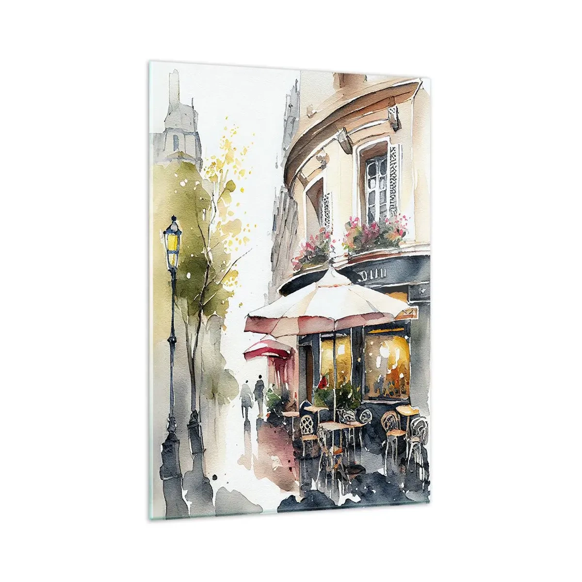 Billede på glas - En parisisk morgen - 80x120 cm