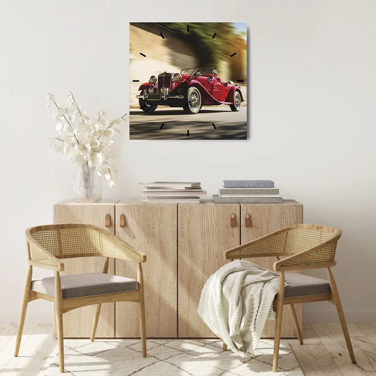 Vægur, Uret - Smukkere end Nike fra Samothrake - 30x30 cm