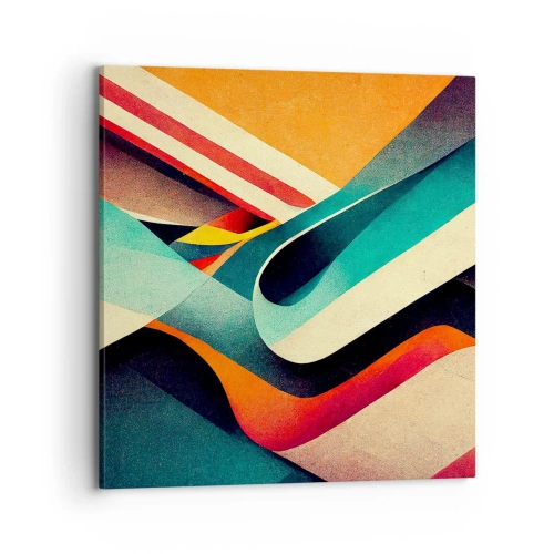 Lærredstryk - Billede på lærred - Intens komposition - 70x70 cm