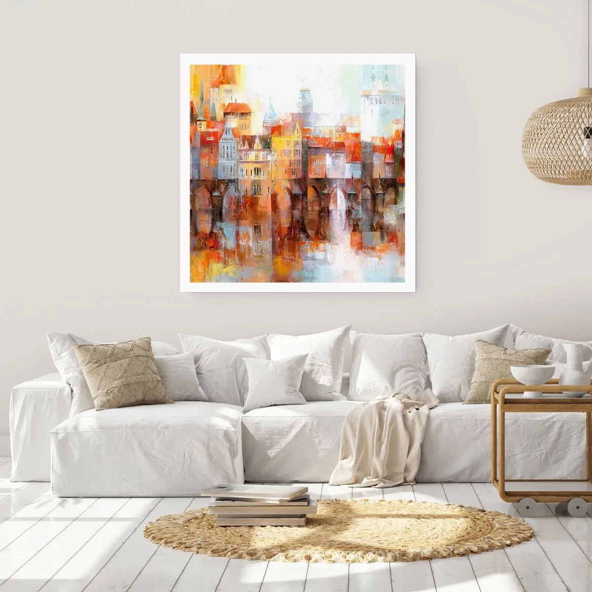 Plakat - Under broen også smuk - 40x40 cm