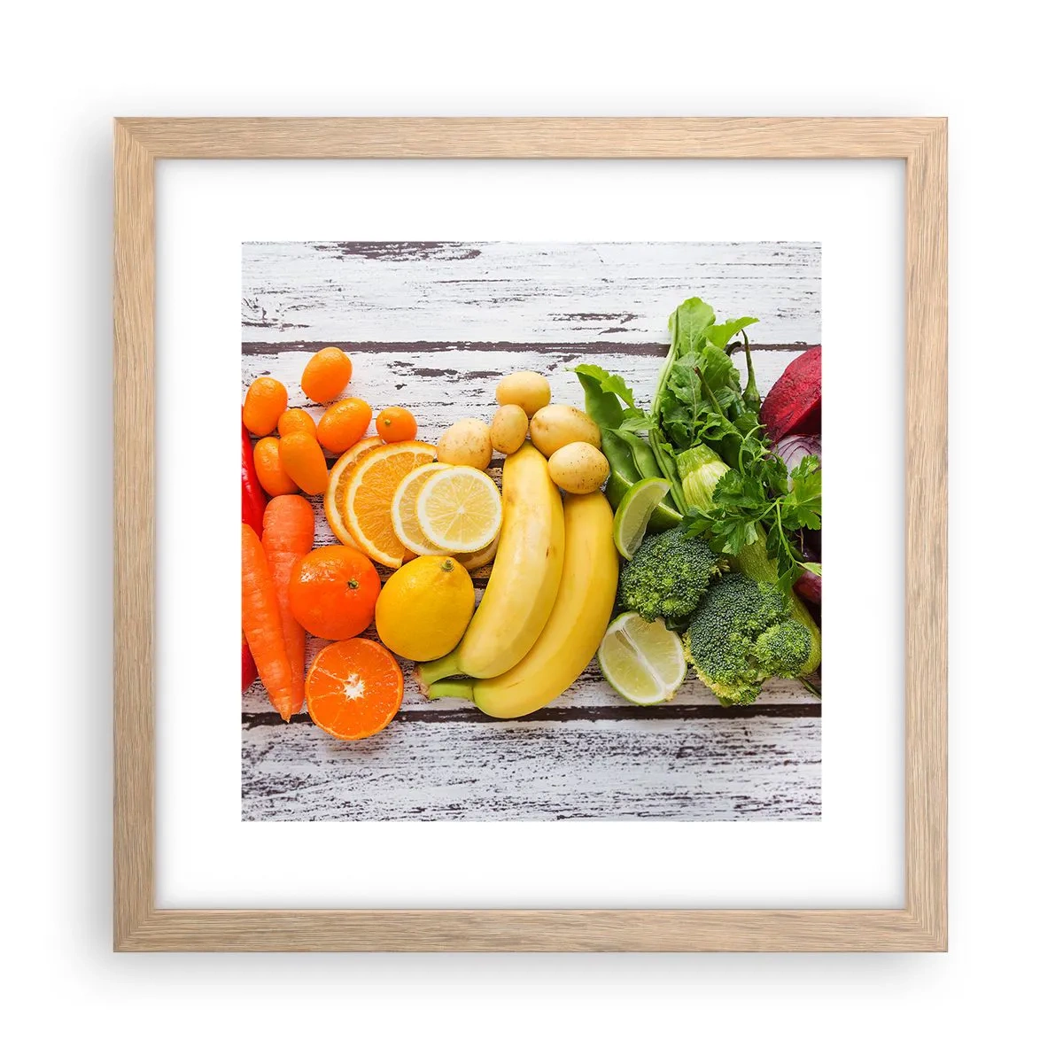 Plakat i ramme af lyst egetræ - Er det ikke nok? - 30x30 cm