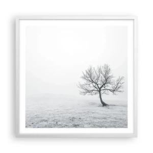 Plakat i hvid ramme - Mod intetheden - 60x60 cm