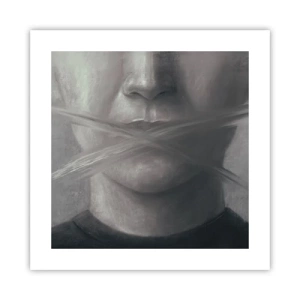 Plakat - Ikke et ord - 40x40 cm