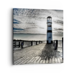 Lærredstryk - Billede på lærred - Søfolk, jeg ser frem til at se jer - 40x40 cm