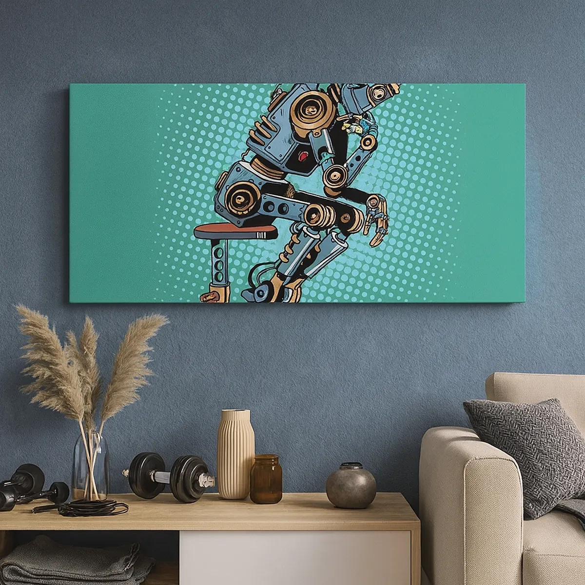 Lærredstryk - Billede på lærred - Over essensen af ​​at være - 30x30 cm