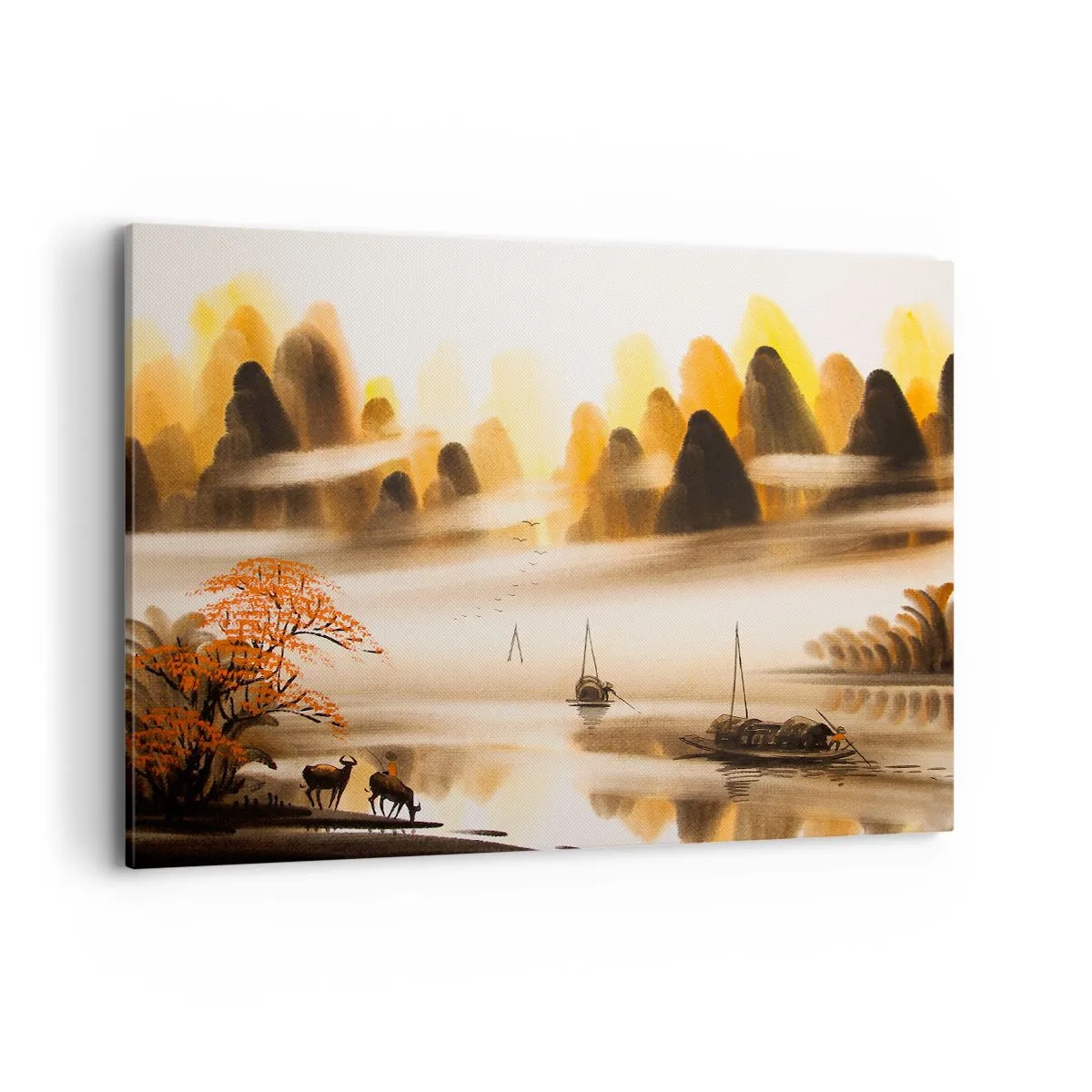 Lærredstryk - Billede på lærred - Længere væk end det fjerne Østen - 120x80 cm