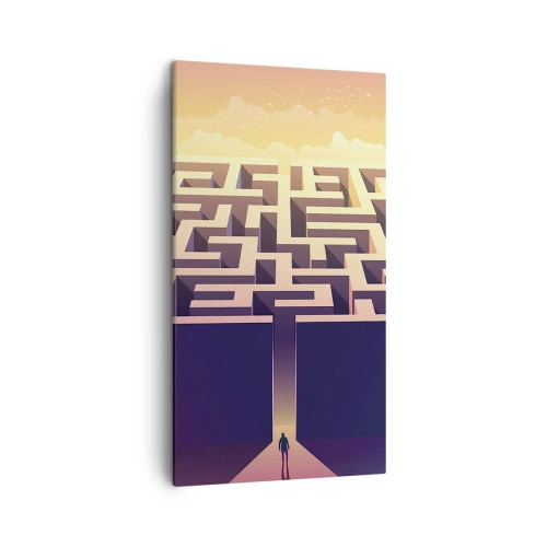 Lærredstryk - Billede på lærred - Tid til beslutning - 45x80 cm