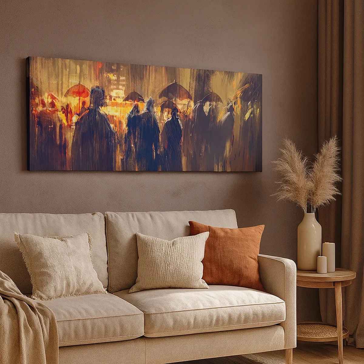 Lærredstryk - Billede på lærred - Tilhængere af regnen - 30x30 cm