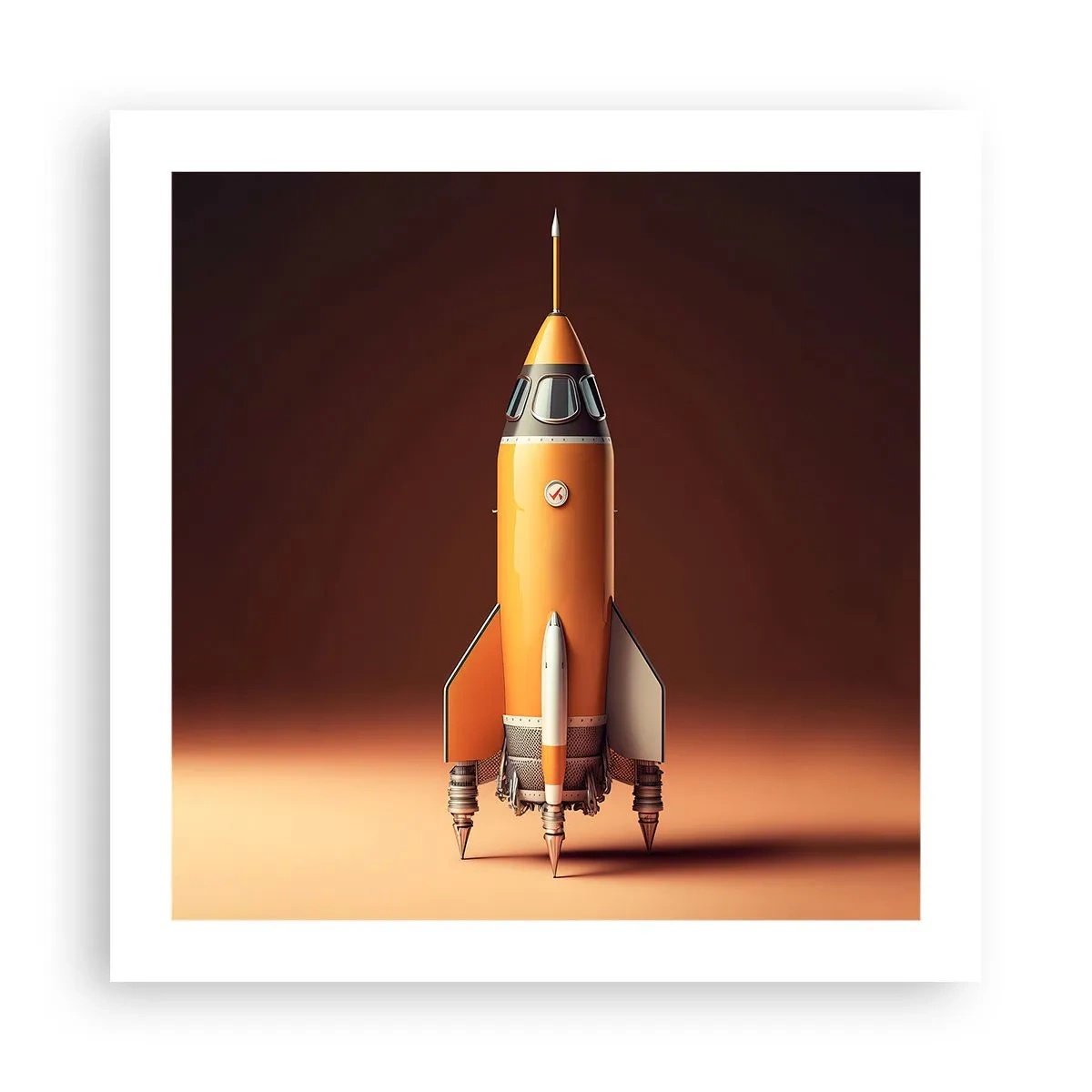 Plakat - Det begynder med en drøm - 50x50 cm