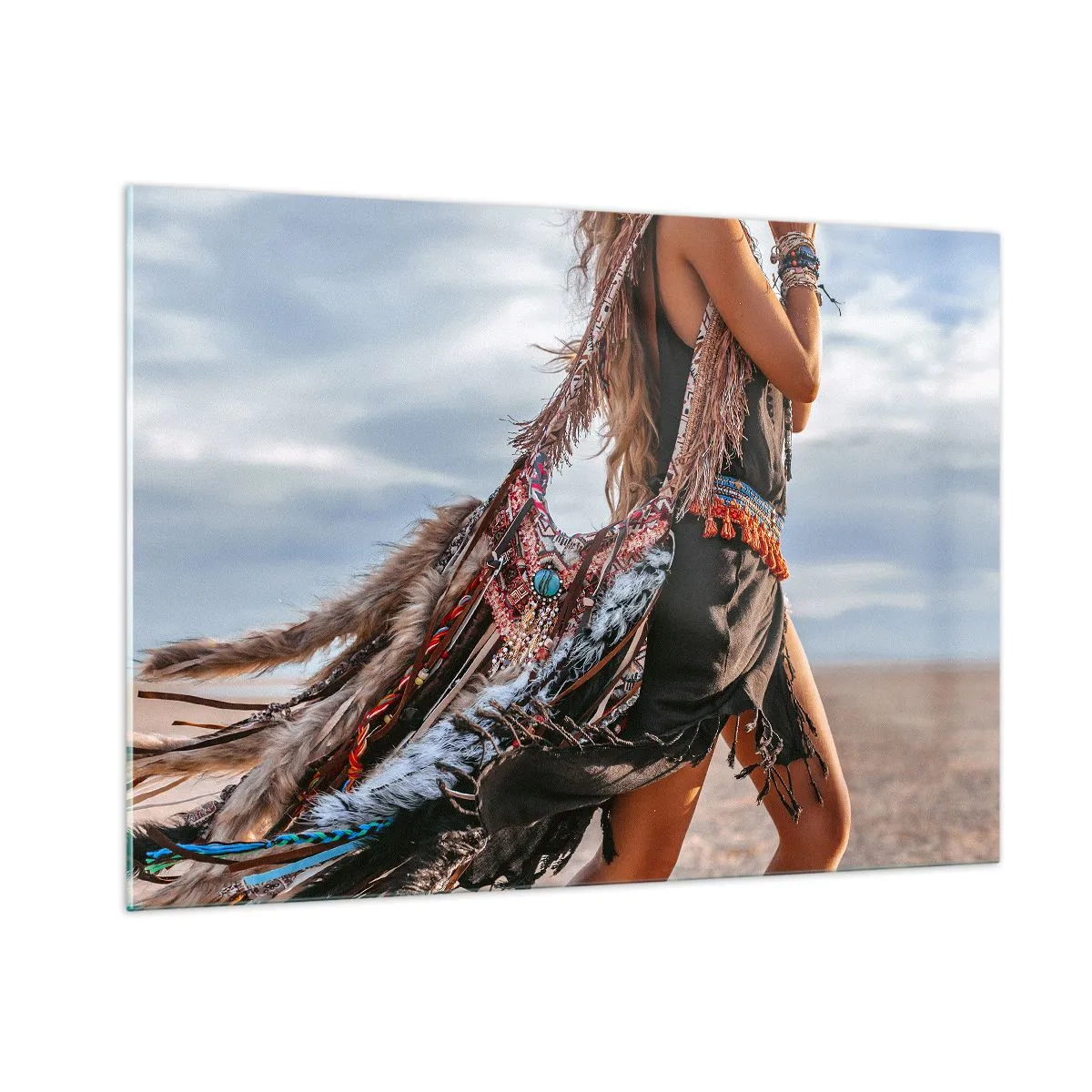 Billede på glas - Shamanens pige - 100x70 cm