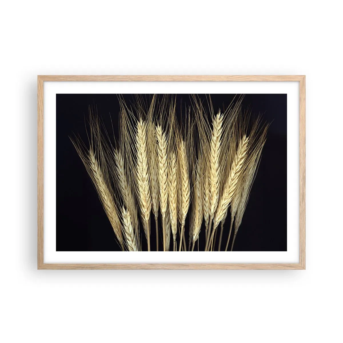 Plakat i ramme af lyst egetræ - Rustik magi - 70x50 cm