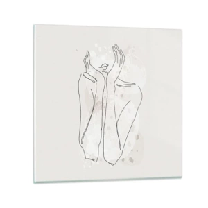 Billede på glas - En drømmende stund - 30x30 cm