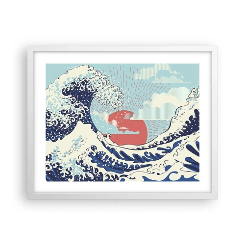 Plakat i hvid ramme - Fra japanske inspirationer - 50x40 cm