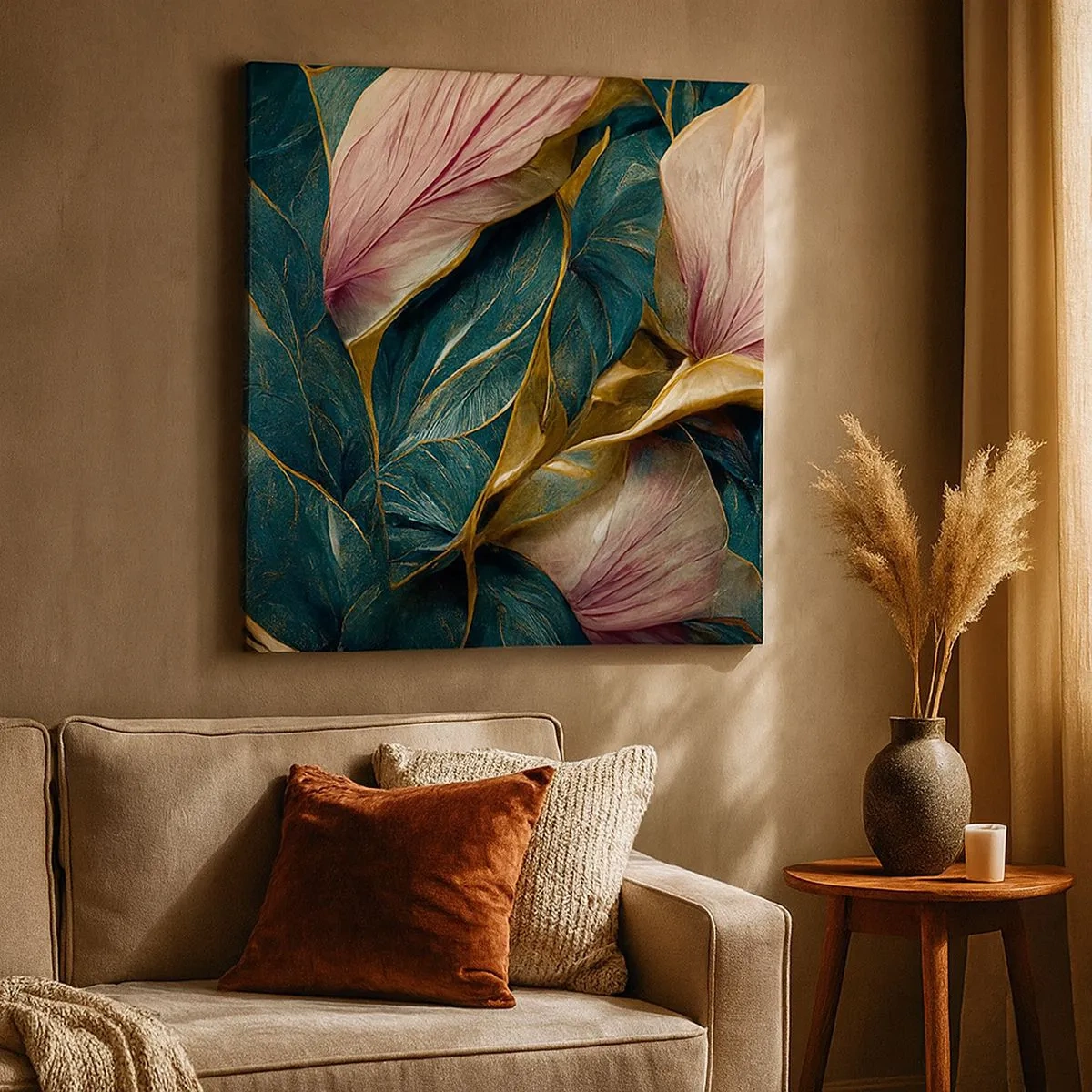 Lærredstryk - Billede på lærred - Naturlig elegance og stil - 30x30 cm