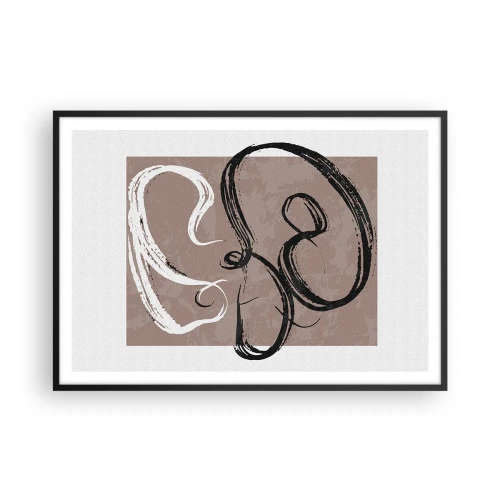 Plakat i sort ramme - Komposition - en søgen efter fuldstændighed - 100x70 cm