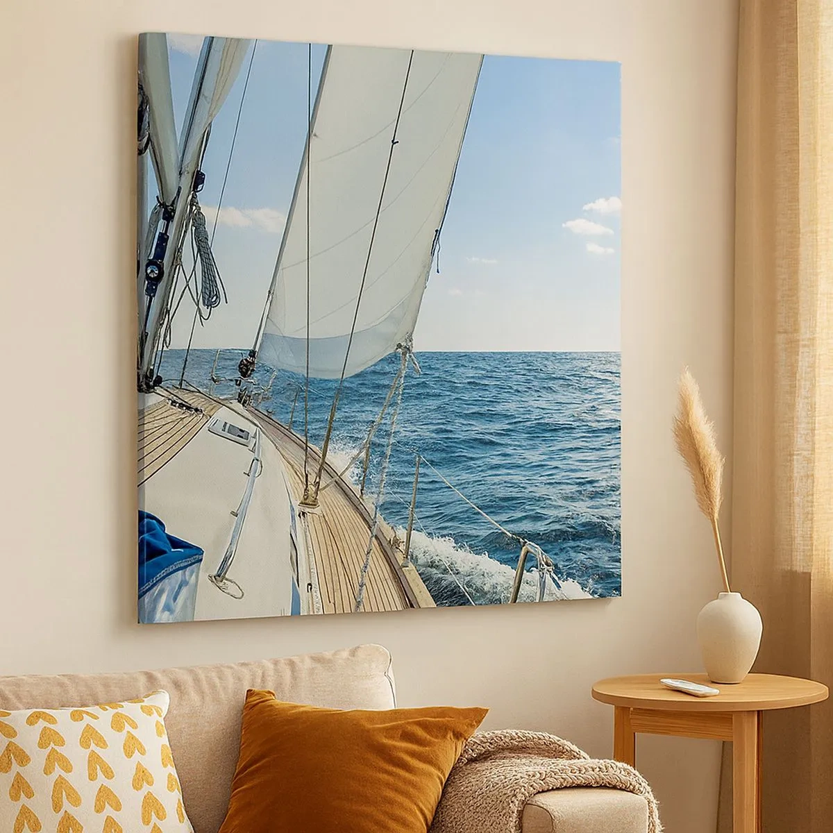 Lærredstryk - Billede på lærred - Ahoj , eventyr - 30x30 cm