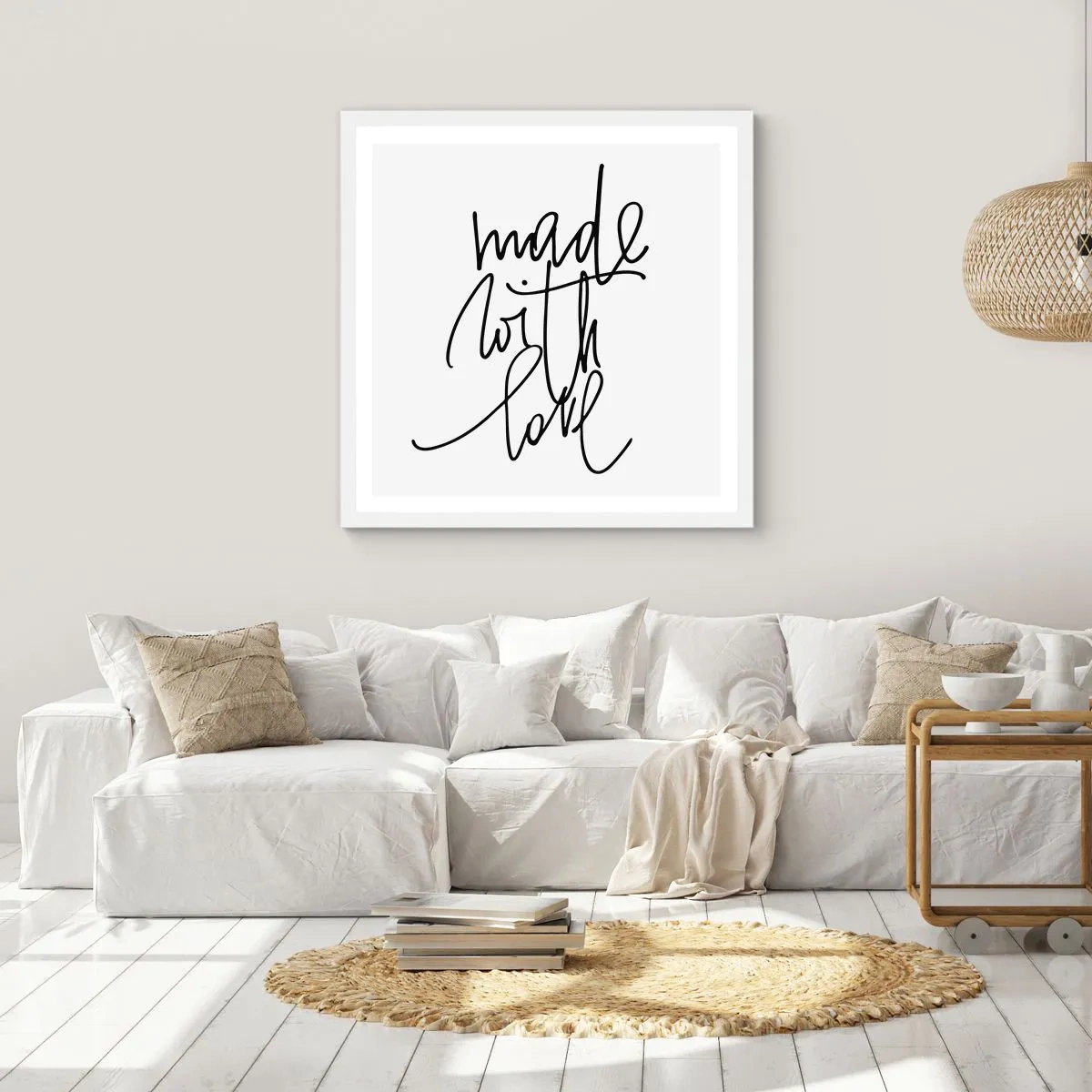 Plakat i hvid ramme - Det bedste mærke - 30x30 cm