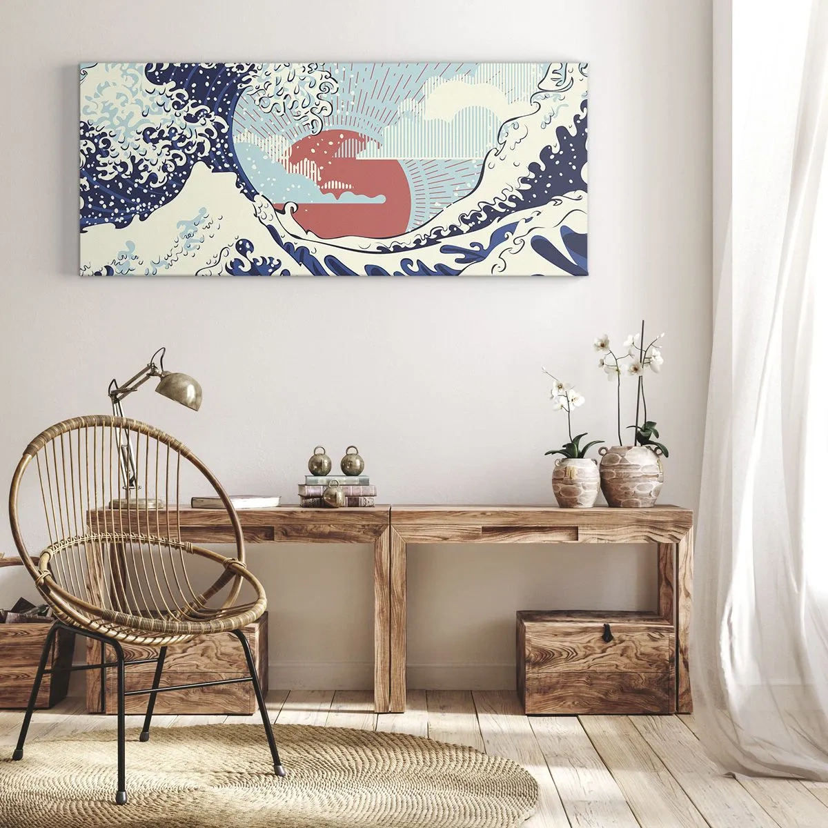 Lærredstryk - Billede på lærred - Fra japanske inspirationer - 100x40 cm