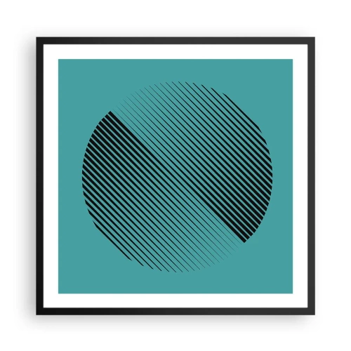 Plakat i sort ramme - Cirklen - en geometrisk variation - 60x60 cm