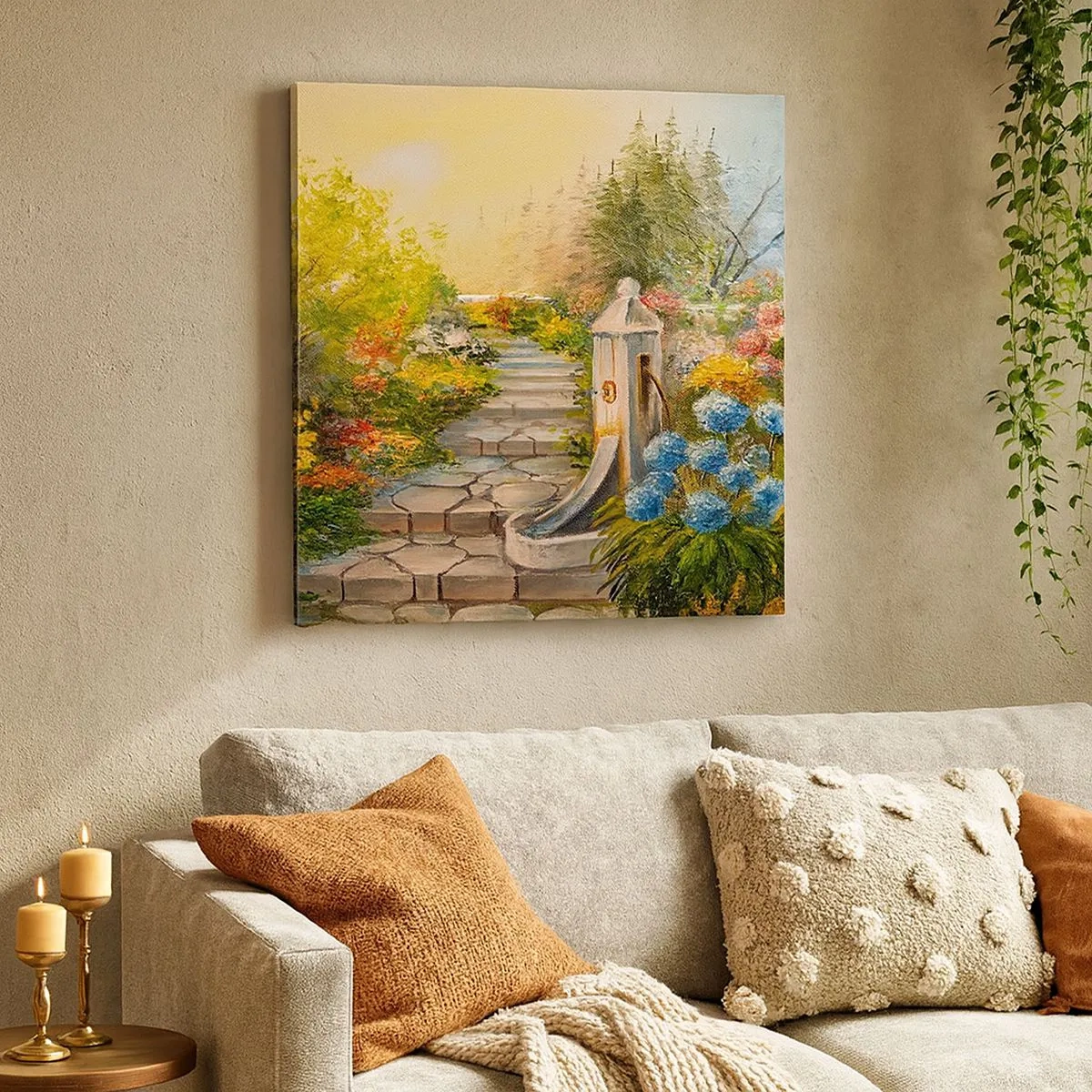 Lærredstryk - Billede på lærred - I fuld blomstring - 30x30 cm