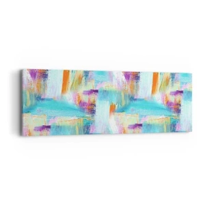 Lærredstryk - Billede på lærred - Munter mazel topper - 90x30 cm