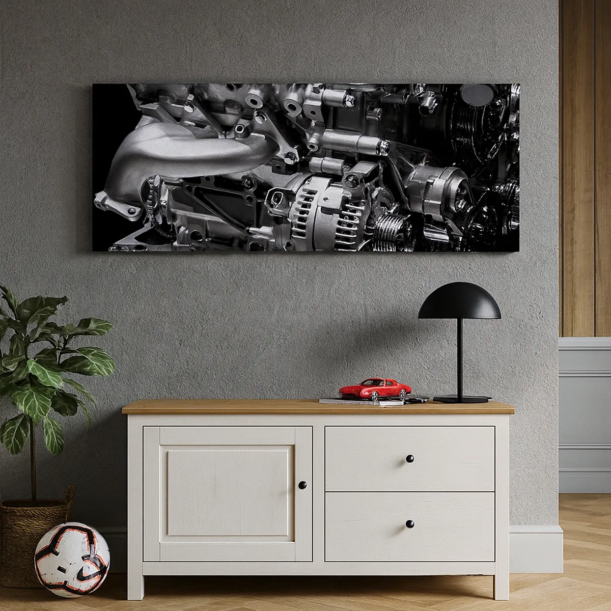 Lærredstryk - Billede på lærred - Stål, smuk, stærk - 30x30 cm