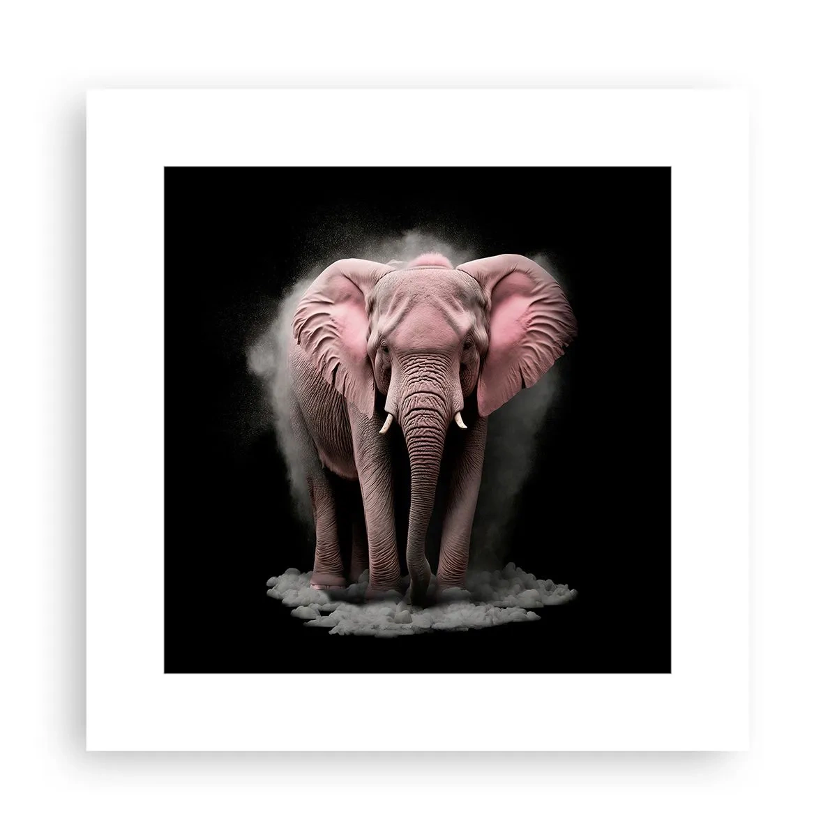 Plakat - Tænk ikke på en lyserød elefant! - 30x30 cm
