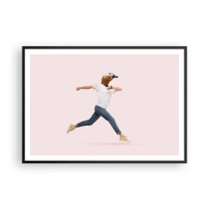 Plakat i sort ramme - En knivspids absurditet - 100x70 cm