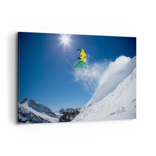 Lærredstryk - Billede på lærred - Danser med bjergene - 120x80 cm