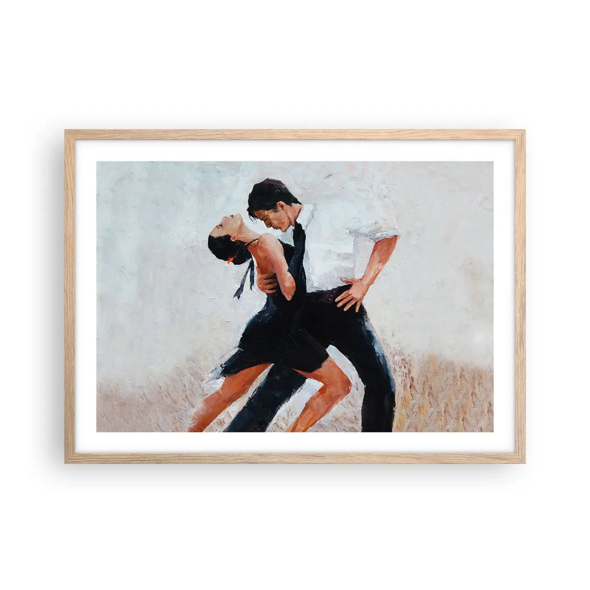 Plakat i ramme af lyst egetræ - Mine drømmes tango - 70x50 cm