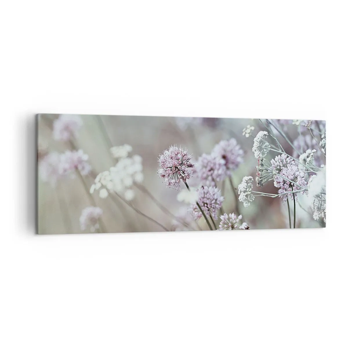 Lærredstryk - Billede på lærred - Søde filigranurter - 140x50 cm