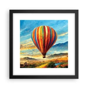 Plakat i sort ramme - I stilhed kan du se mere - 30x30 cm