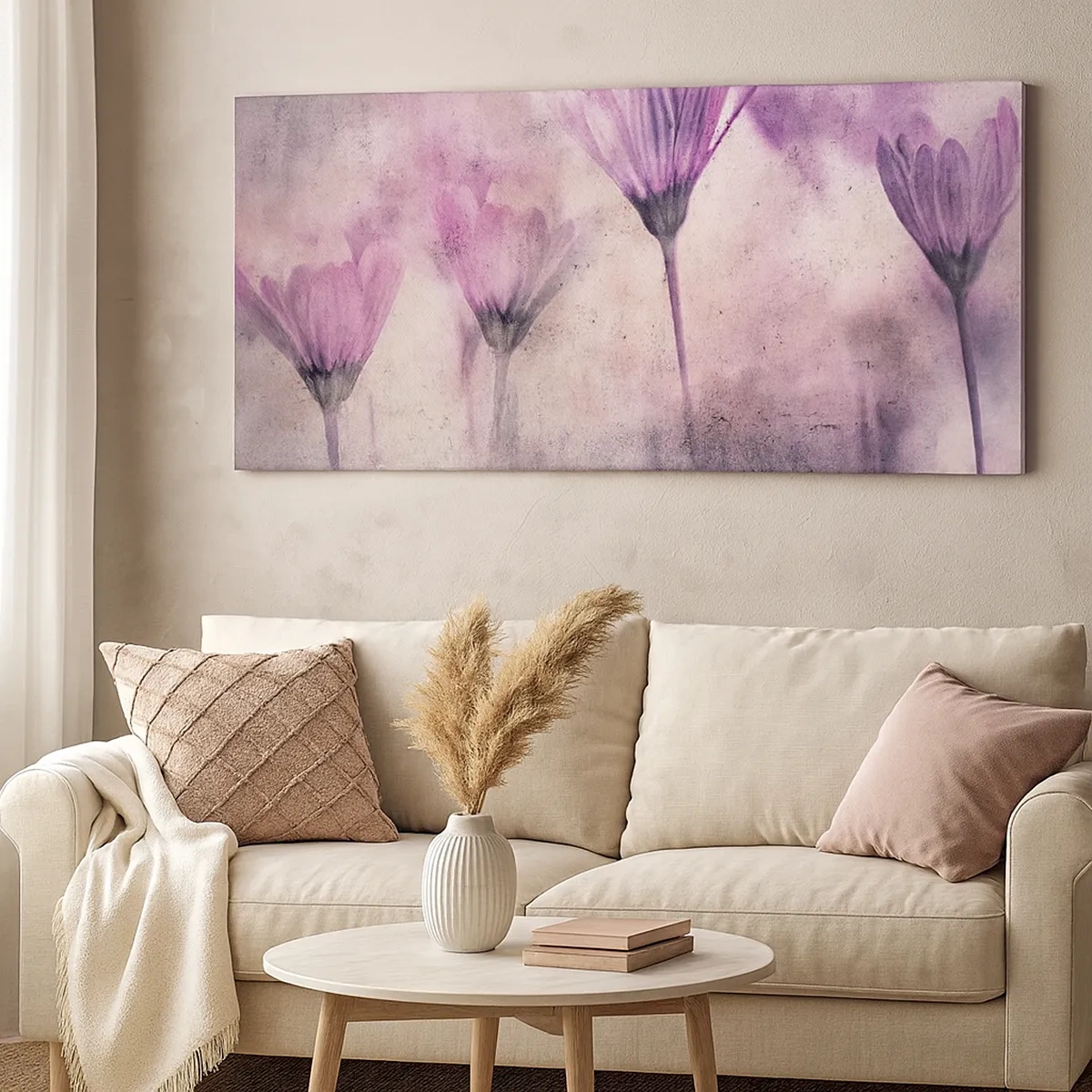 Lærredstryk - Billede på lærred - En drøm af blomster - 30x30 cm