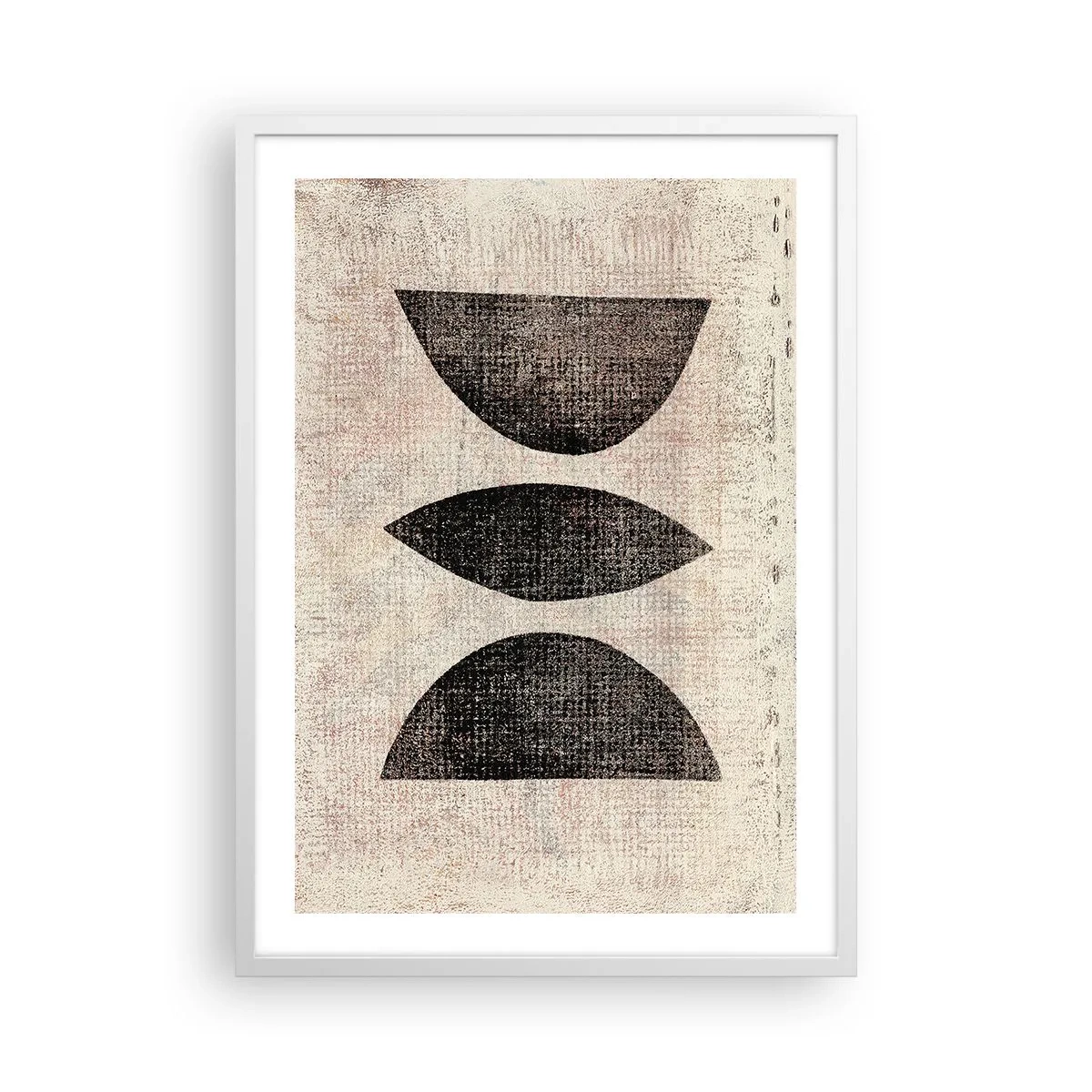 Plakat i hvid ramme - Etnisk abstraktion - 50x70 cm