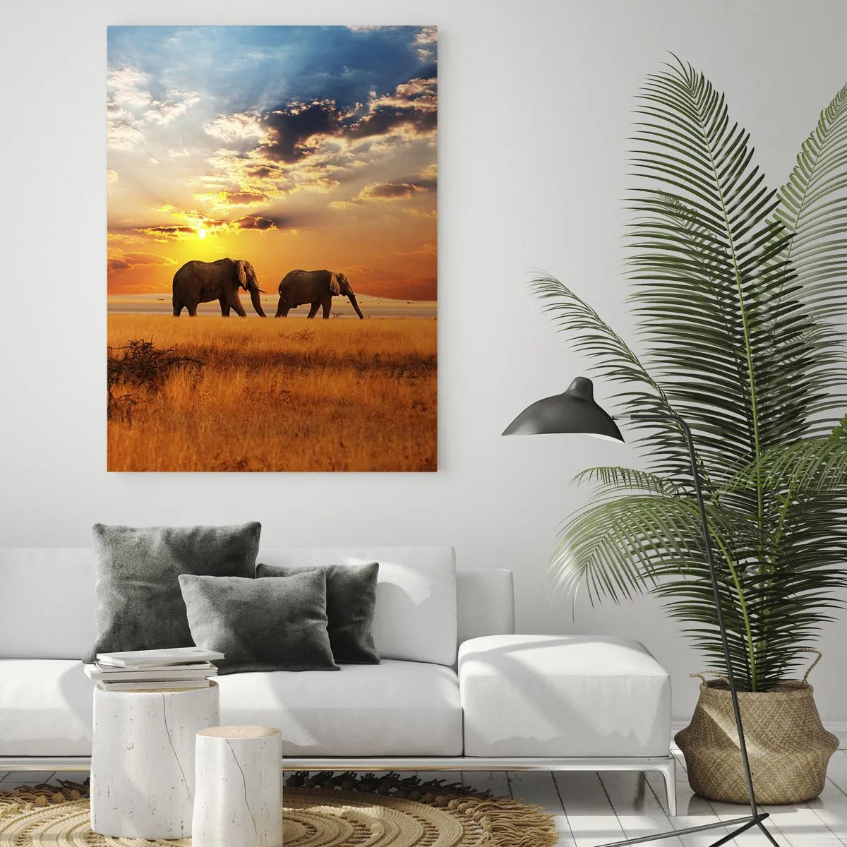 Billede på glas - Familievandring - 50x70 cm