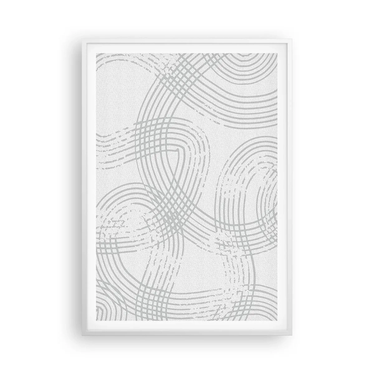 Plakat i hvid ramme - Der er ingen lige vej - 70x100 cm