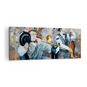 Lærredstryk - Billede på lærred - Alt det jazz - 100x40 cm