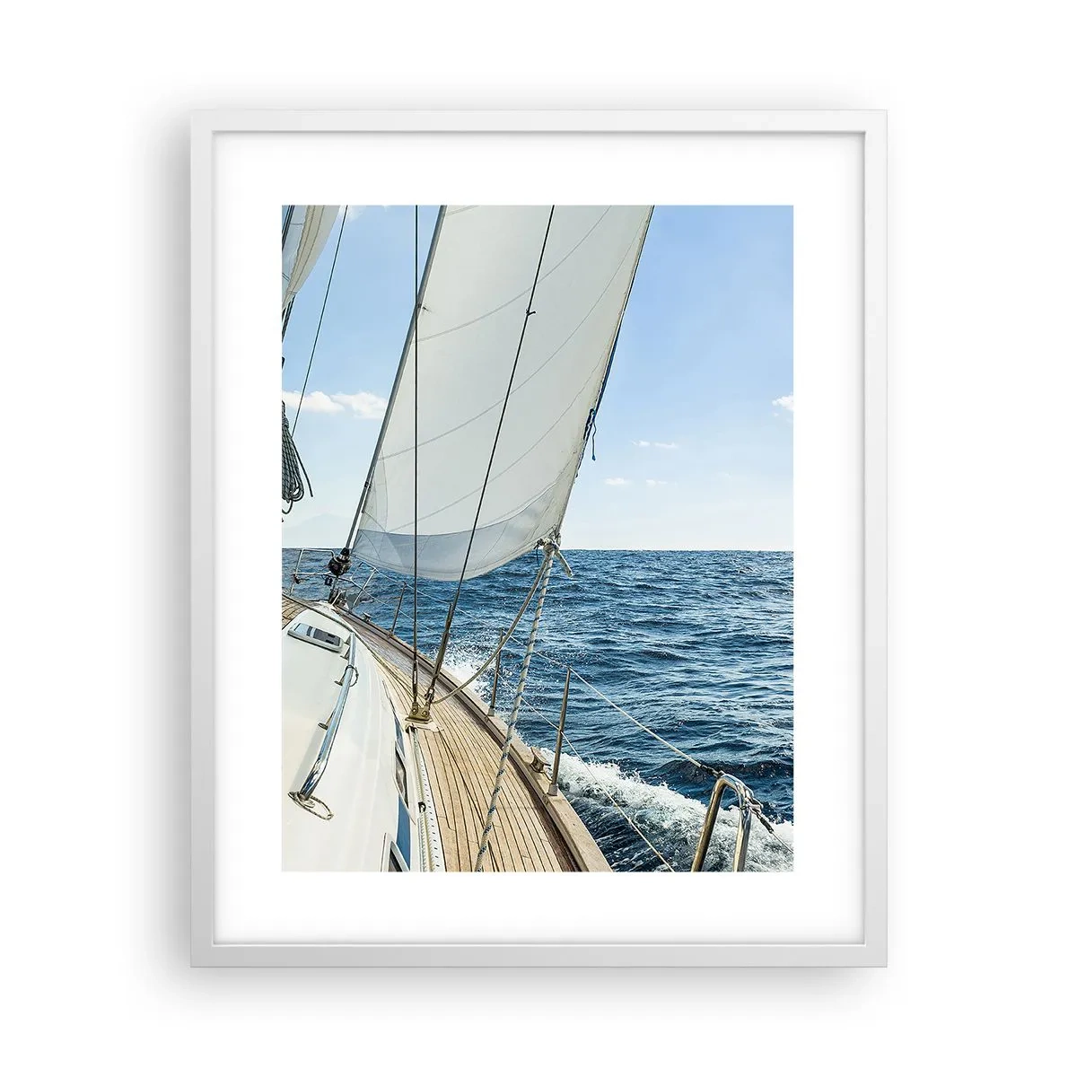 Plakat i hvid ramme - Ahoj , eventyr - 40x50 cm