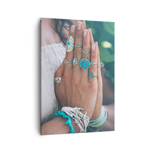 Lærredstryk - Billede på lærred - Velkommen til værens centrum - 50x70 cm