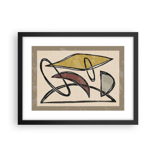 Plakat i sort ramme - Vertikaler og niveauer - 40x30 cm