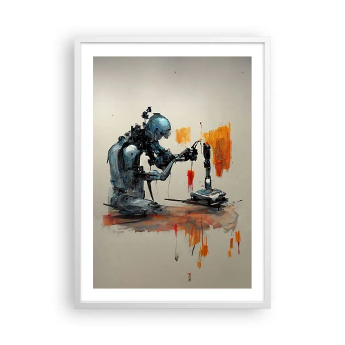 Plakat i hvid ramme - Kommer i morgen... - 50x70 cm