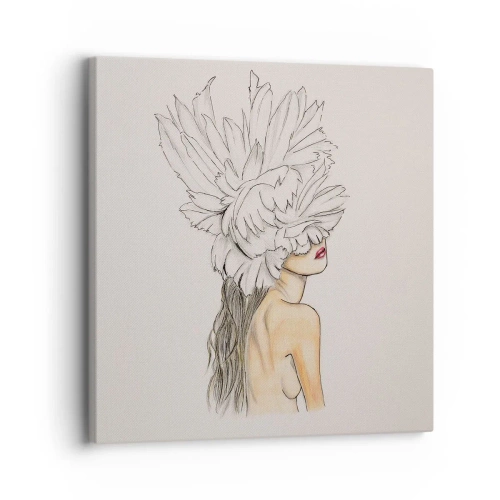 Lærredstryk - Billede på lærred - Skønhed kronet - 30x30 cm