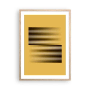 Plakat i ramme af lyst egetræ - Modsætningernes kvadrat - 50x70 cm