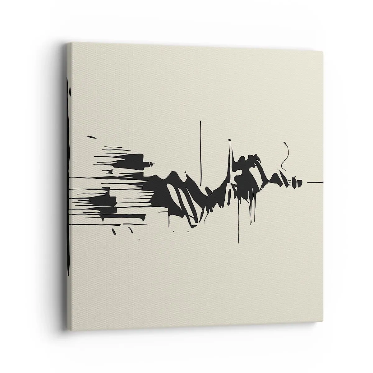 Lærredstryk - Billede på lærred - Skyndsom abstraktion - 40x40 cm