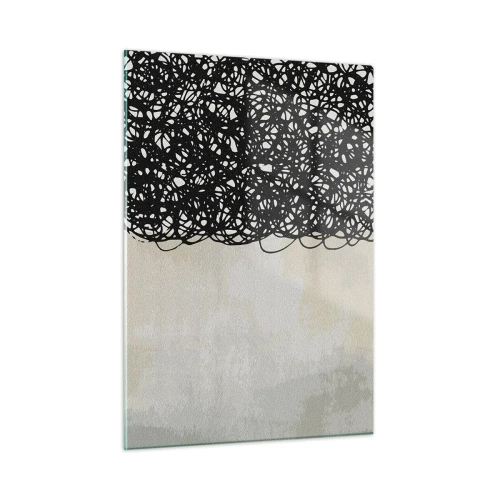 Billede på glas - En hvirvlende abstraktion - 50x70 cm