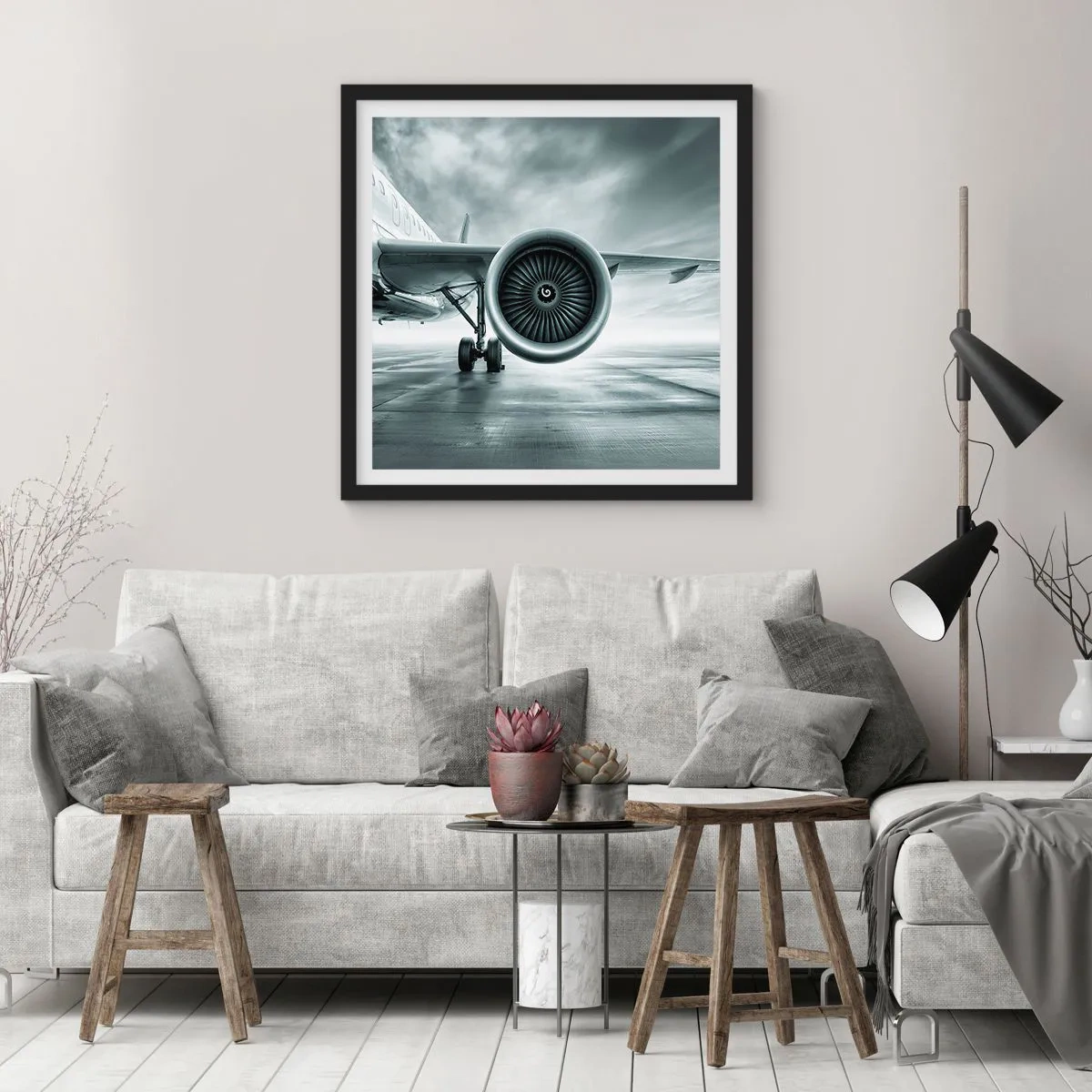 Plakat i sort ramme - Der er kraft! - 60x60 cm