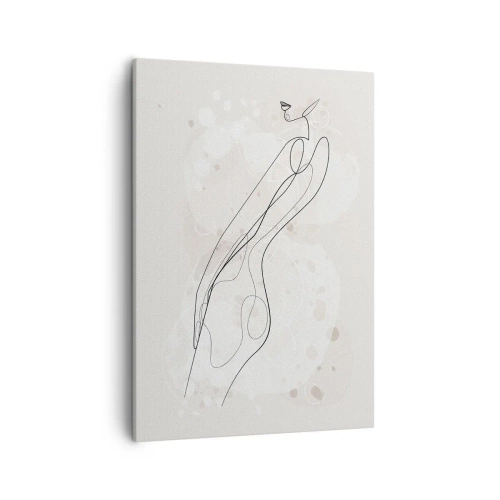 Lærredstryk - Billede på lærred - At forvilde sig med blikket - 50x70 cm