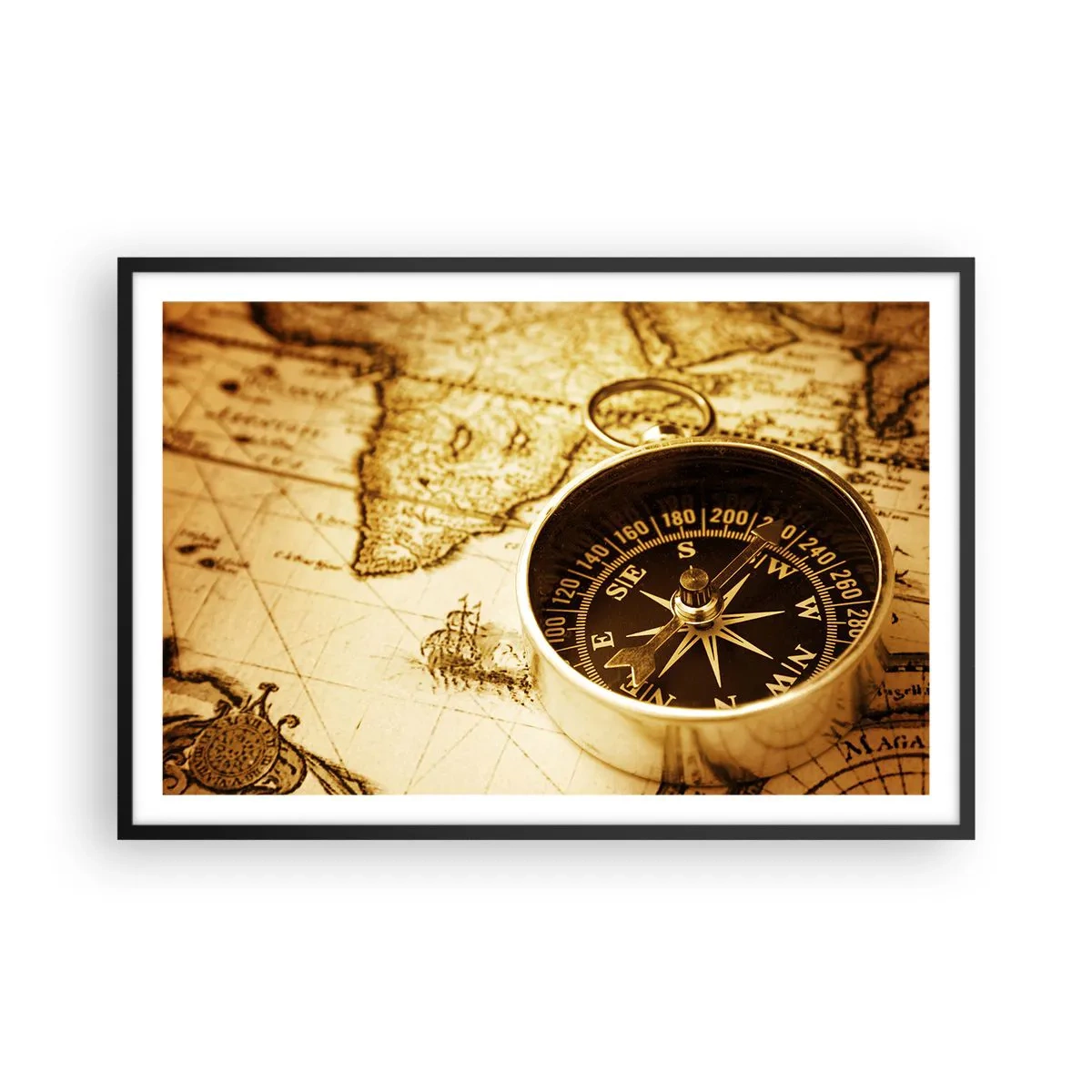 Plakat i sort ramme - Øst eller vest? - 91x61 cm