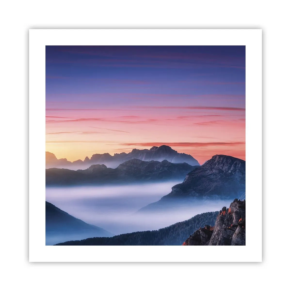 Plakat - Over dalene - 50x50 cm